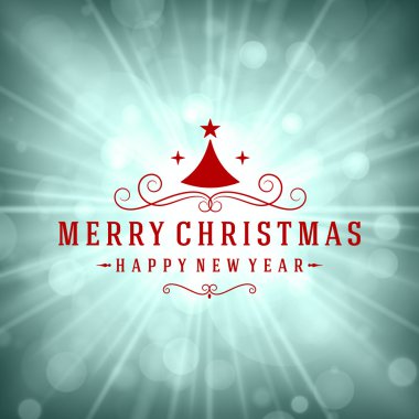 neşeli Noel mesajı ve açık renkli kar taneleri ile. vektör çizimi eps 10. 
