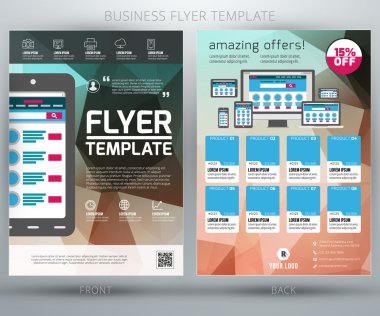 tasarlamak vektör iş el ilanı broşür şablonu. eps10