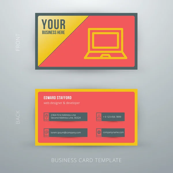 モダンなシンプルなビジネス カード テンプレート — ストックベクタ
