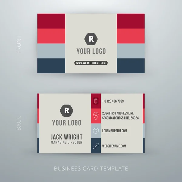 Modern simple business card template — Stock Vector