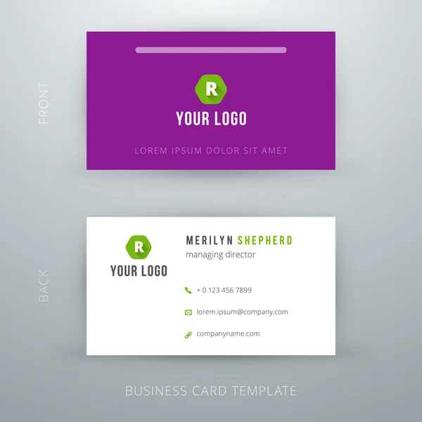 Modern simple business card template — Stock Vector