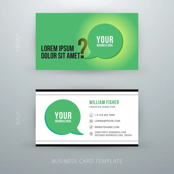 Modern simple business card template — Stock Vector