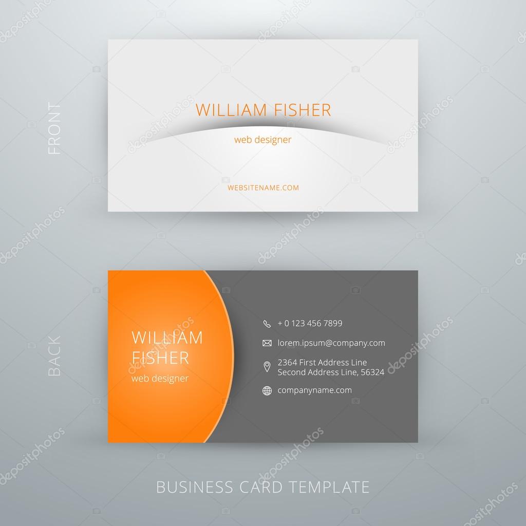 Modern simple business card template