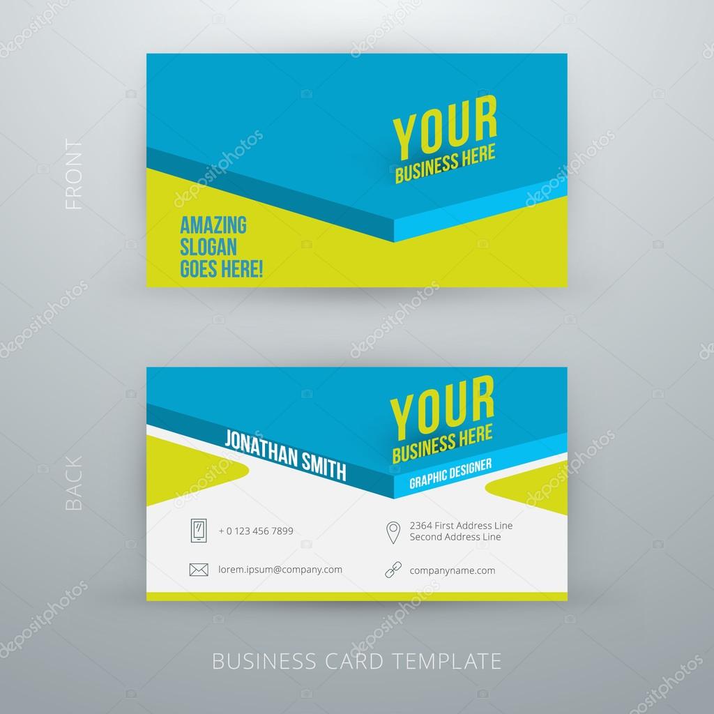 Modern simple business card template