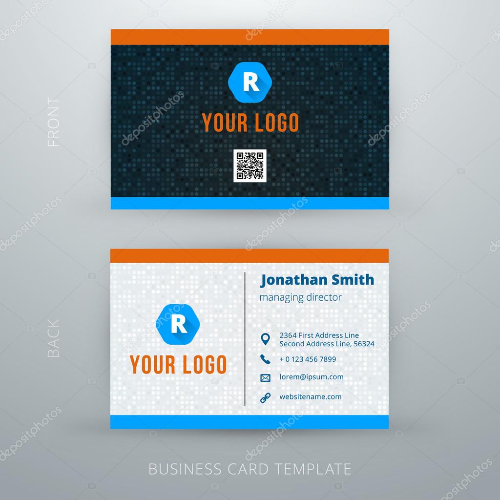 Vector abstract creative business card template. Eps10