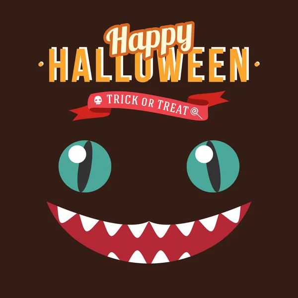 Šťastný Halloween Plakát. Vektorová ilustrace. — Stockový vektor