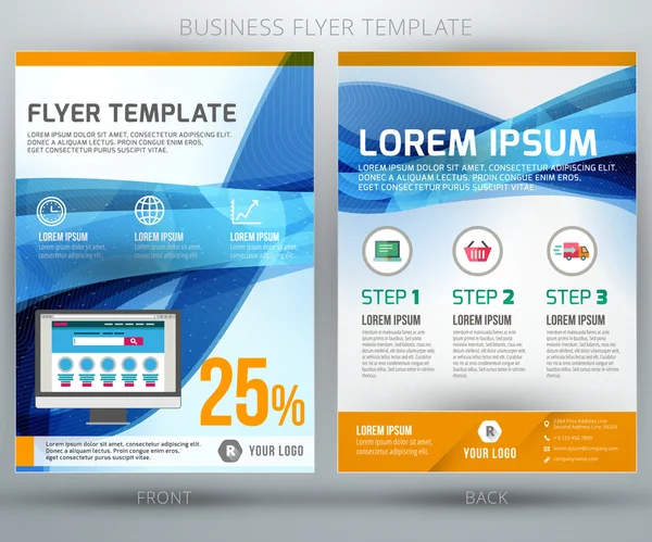 Modelo de brochura de folheto de negócios vetorial abstrato. EPS10 — Vetor de Stock