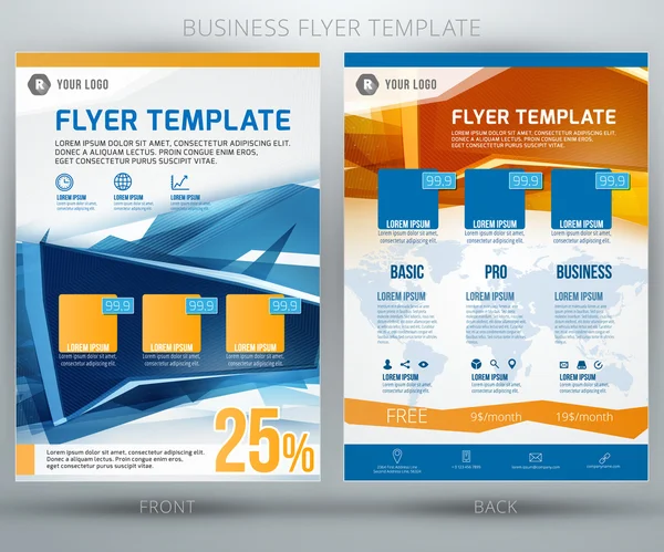 抽象的なベクトル ビジネス チラシ パンフレットのテンプレートです。eps10 — ストックベクタ
