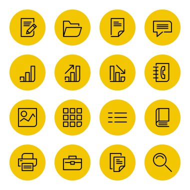 Web ve mobil ince çizgi Icons set