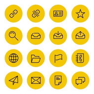 Web ve mobil ince çizgi Icons set