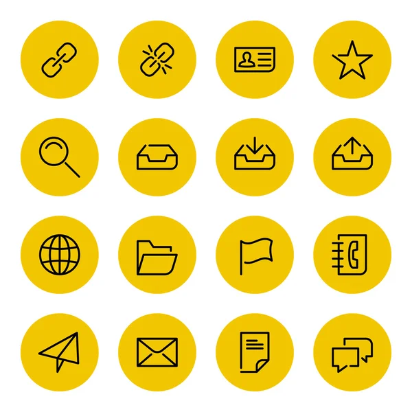 Conjunto de iconos de línea delgada para web y móvil — Archivo Imágenes Vectoriales