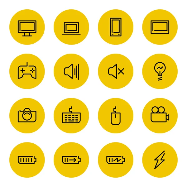 Web ve mobil ince çizgi Icons set — Stok Vektör