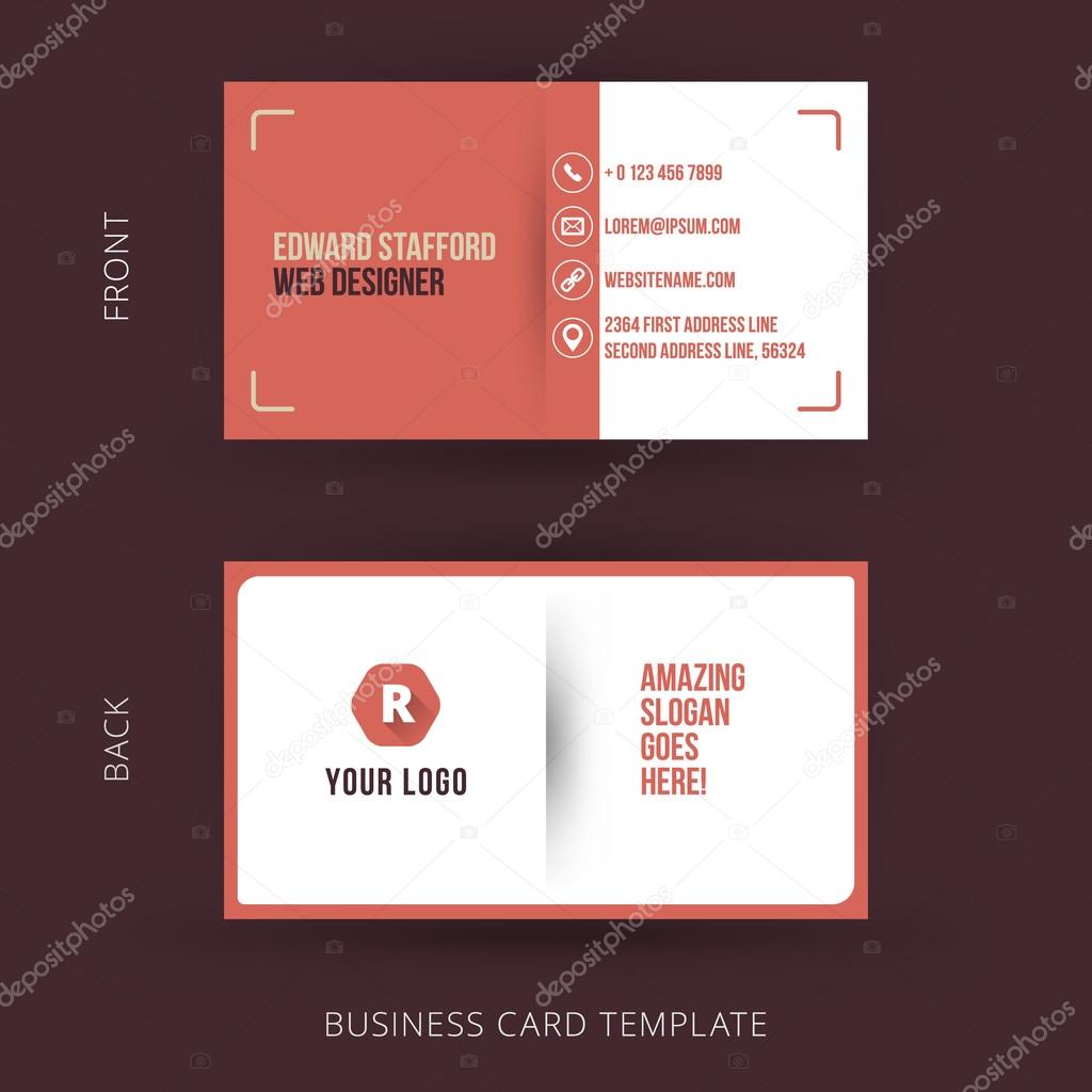 Vector abstract creative business card template. Eps10