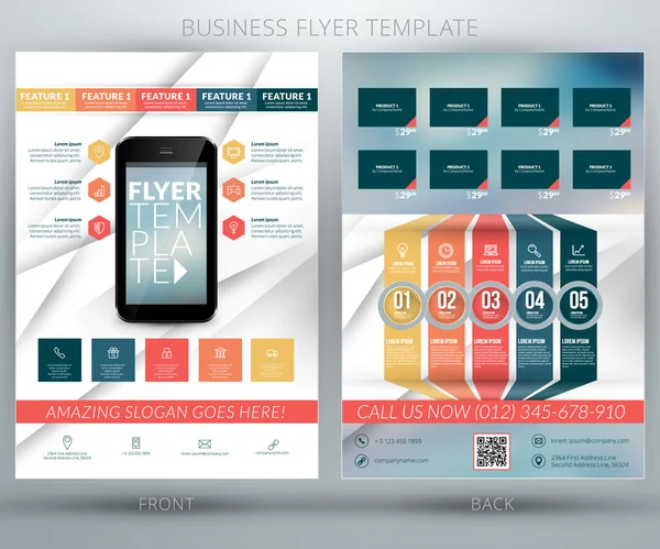 Modelo de folheto de negócios vetorial — Vetor de Stock