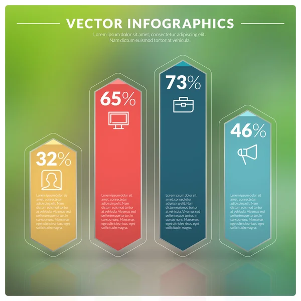 Diseño de infografía abstracta vectorial — Archivo Imágenes Vectoriales