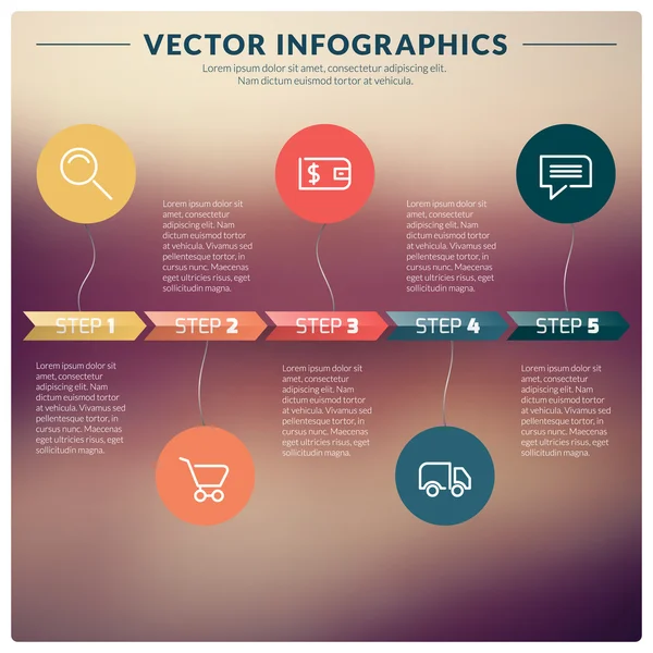 Conception infographique vectorielle abstraite — Image vectorielle