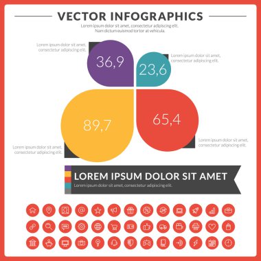 Vektör soyut Infographic tasarımı