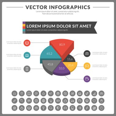 Vektör soyut Infographic tasarımı