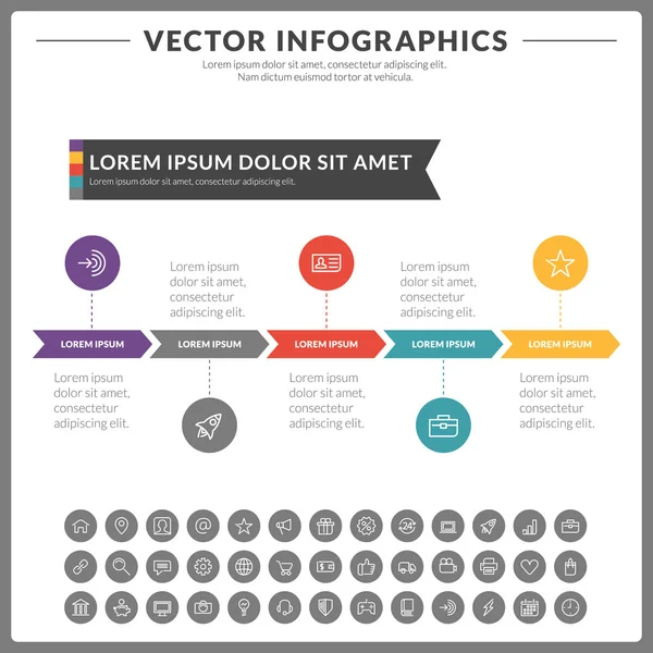 Diseño de infografía abstracta vectorial — Vector de stock