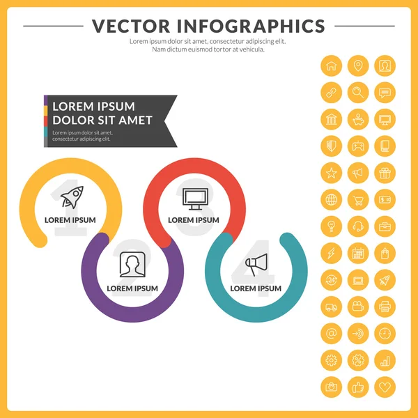 Diseño de infografía abstracta vectorial — Vector de stock