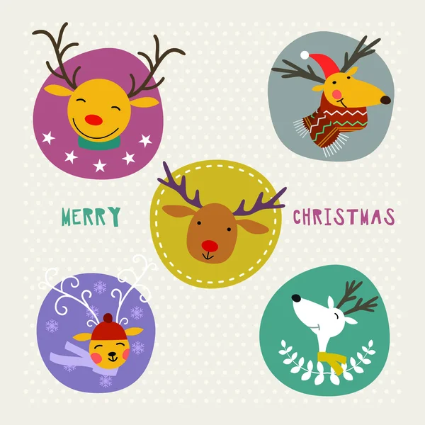 Jul dekoration uppsättning designelement, etiketter, symboler, objekt och semester önskemål — Stock vektor