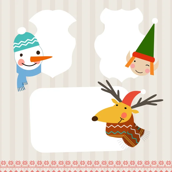 Noel dekorasyon tasarım öğeleri, Etiketler, semboller, obje ve dilek tatil — Stok Vektör