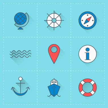 Simgeler seyahat. Vektör simge düz tasarım stili ayarla. Web sitesi için tasarım ve mobil appsvector simge düz tasarım stili ayarlayın. Web sitesi tasarımı ve mobil uygulamalar için