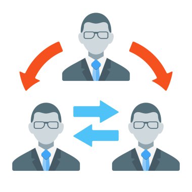 İnsanlar iletişim iş kavramı. Vektör çizim düz tasarım tarzında