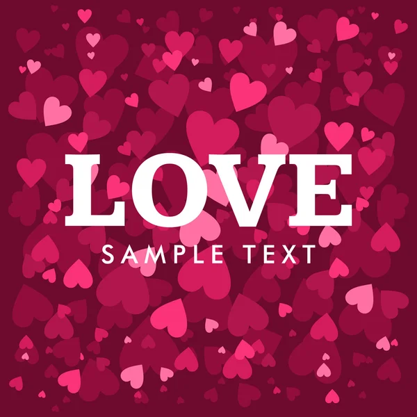 Valentine's Day abstract vector background with hearts — Stock Vector