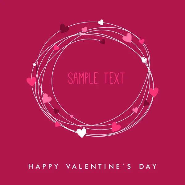 Valentine's Day abstract vector background with hearts — Stock Vector