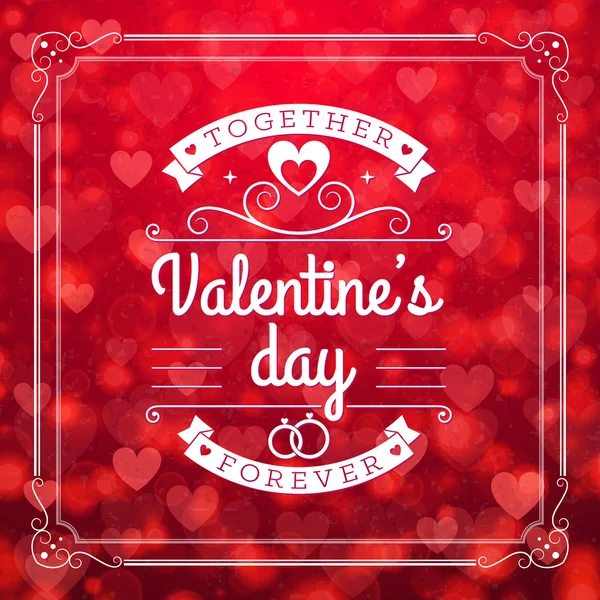 St. Valentine's Day abstract vector background with — Stock Vector