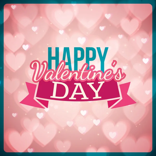 St. Valentine's Day abstract vector background with — Stock Vector