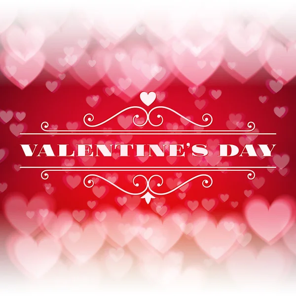 St. Valentine's Day abstract vector background with — Stock Vector