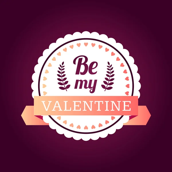 Valentijnsdag typografie badge, stempel en design elementen — Stockvector