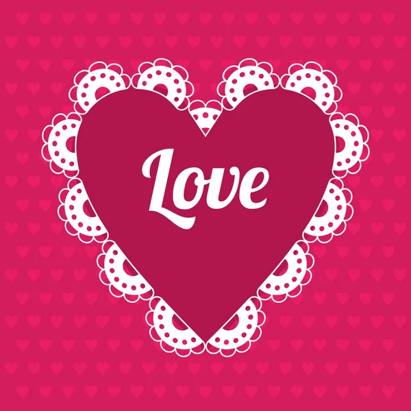 Sevgililer Günü tipografi rozeti, pul ve tasarım unsurları — Stok Vektör