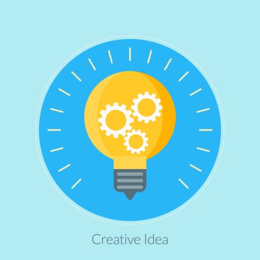 Düz tasarım konsepti için yaratıcı bir fikir. Vektör çizim web afiş ve promosyon malzemeleri için