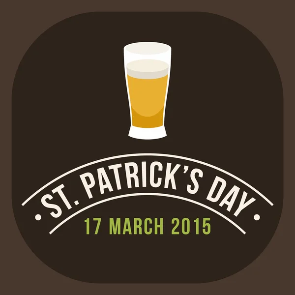 St Patricks Day karty projektu. Starodawny wakacje odznaka projekt — Wektor stockowy