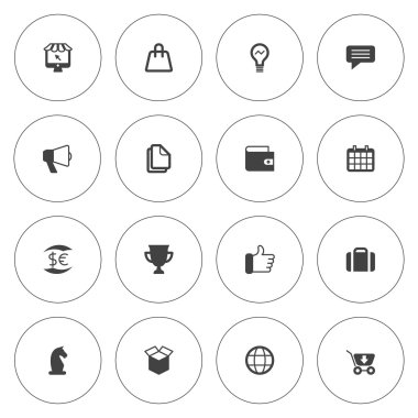 Web ve mobil oluşturmak için düz simgesi. İş ve Finans simgeler