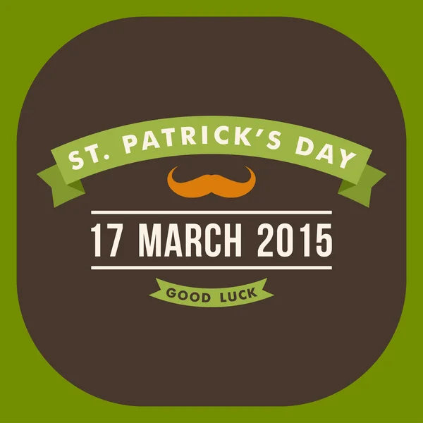 St. Patricks Day kort design. Vintage ferie badge design – Stock-vektor