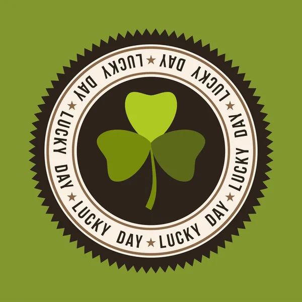 St. Patricks Design de cartão de Dia. Design de crachá de férias vintage —  Vetores de Stock