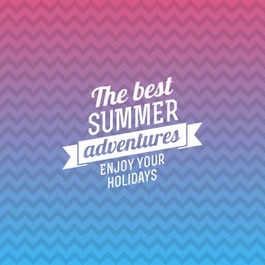 Retro yaz vintage etiket renkli arka plan üzerinde. tropik cennet, beach tatil, macera ve seyahat