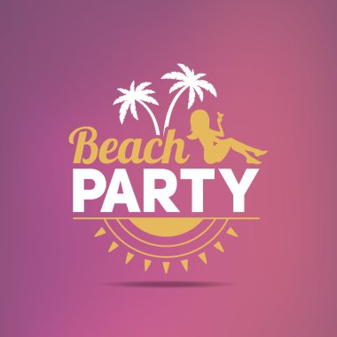 Retro yaz vintage etiket renkli arka plan üzerinde. tropik cennet, beach tatil, macera ve seyahat