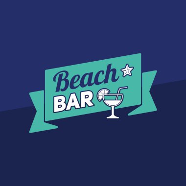 Retro yaz vintage etiket renkli arka plan üzerinde. tropik cennet, beach tatil, macera ve seyahat