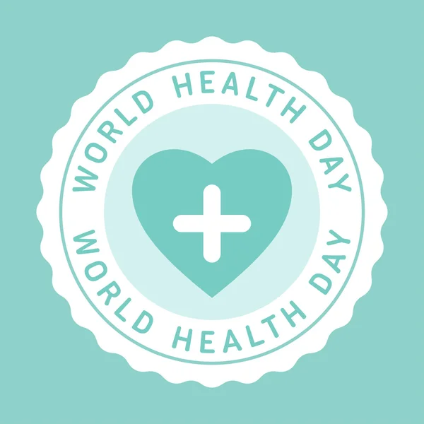 Vintage World Health Day fejrer kort eller plakat design – Stock-vektor