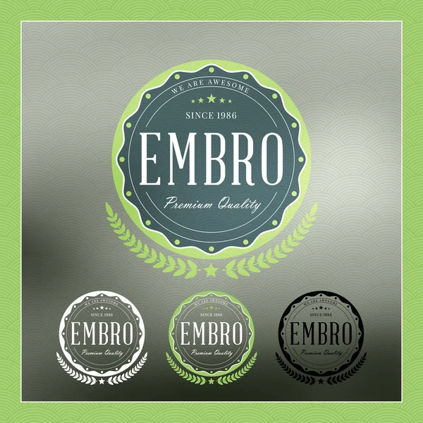 Insígnia Vintage retro, Logotipo, Rótulo ou emblema. Modelo de design de sinal de negócios com variações de cor — Vetor de Stock