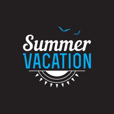 Retro yaz vintage etiket koyu arka plan üzerinde. tropik cennet, beach tatil, macera ve seyahat