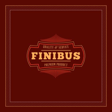 İnce çizgi logo veya Vintage renk rozet şablonu