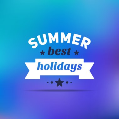 Retro yaz vintage etiket renkli arka plan üzerinde. tropik cennet, beach tatil, macera ve seyahat