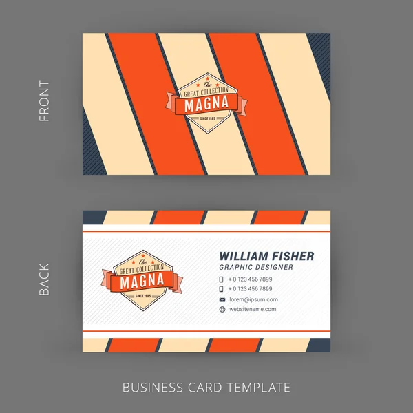 Modern Creative Vector Business Card Template — Stock Vector