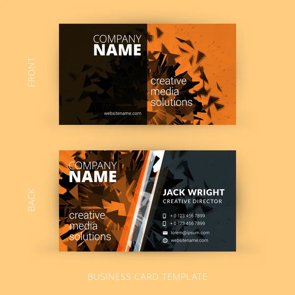 Creative and Clean Vector Business Card Template — Stock Vector